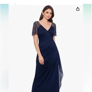 Formal wedding / Party Dress Xscape Size 10 Navy full length